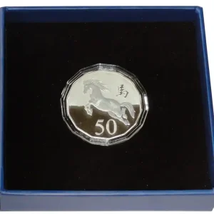 Australien 1/2 Oz Silber Lunar Pferd 2014 Frosted Unzirkuliert Echt