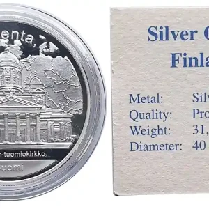 Finale Aktion 1 Oz 999/1000 Silber Finnland - Hallo Europa - Proof in Münzkapsel mit Echtheits - Zertifikat