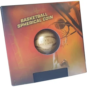 Super-Preis Samoa 1 Oz Silber Basketball Münze 3 D Spherical Coin 2020 vergoldet im Schweberahmen