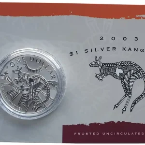 Handgefertigt 1 Oz Silber Känguru 2003 im Blister - Frosted Unzirkuliert aus Australien