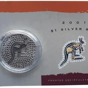 1 Oz Silber Känguru 2001 im Blister - Frosted Unzirkuliert aus Australien Bestpreis