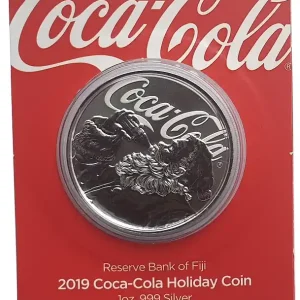Fjii 1 Oz Silber Coca Cola - Holiday Coin Santa Claus 2019 Blister Begrenztes Angebot
