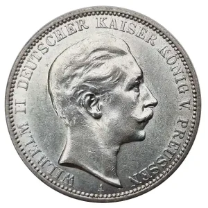 Direkt Vom Hersteller Deutsches Kaiserreich 3 Mark Silber Wilhelm II König von Preussen 1910 A