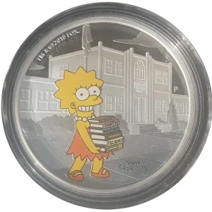 Tuvalu 1 Oz Silber Lisa Simpson 2019 Polierte Platte Markenware