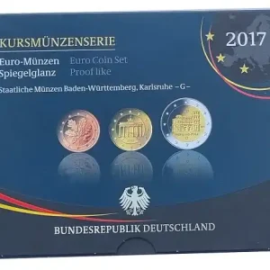 BRD: 5,88 Euro Kursmünzensatz 2017 G Spiegelglanz - Original Blisterverpackung Zertifiziert