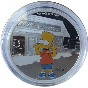 Preisreduziert Tuvalu 1 Oz Silber Bart Simpson 2019 Polierte Platte