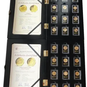 Das Gold der Deutschen - 24 Gold Nachprägungen im Etui mit Zertifikate Kostenfreie Lieferung