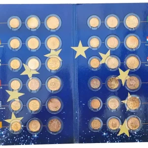 Zertifiziert Euro-Kollektion 12 x 1, 2 + 5 Cent der 12 Euro-Länder in Sammelmappe