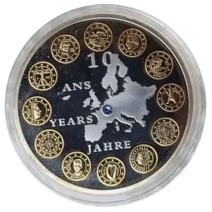 Top-Angebot Gedenkprägung 10 Jahre Euro 2012 mit Swarovski Polierte Platte