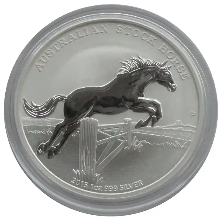 Aktuell Australien 1 Oz Silber Stock Horse Pferd 2015 mit Zertifikat