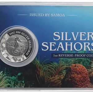 Zertifiziert Samoa 1 Oz Silber Seepferdchen 2018 Reverse Proof im Blister