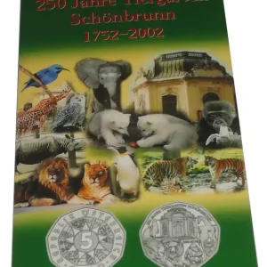 Österreich 5 Euro Silbermünze Tiergarten Schönbrunn 2002 im Blister Ausverkauf