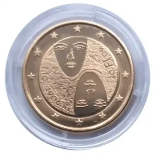 Wochenendangebot 2 Euro Finnland 2006 Gleiches Wahlrecht Bankfrisch vergoldet in Münzkapsel