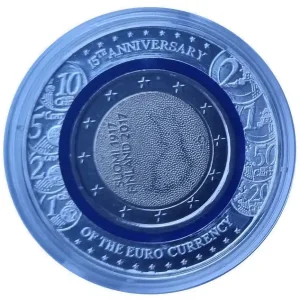 Finnland 2 Euro 100 jahre Unabhängigkeit 2017 mit blauem Polymer - Ring Sonderaktion
