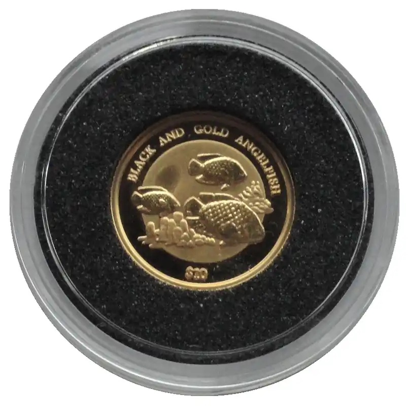 Direkt Vom Hersteller Niue 10 Dollars 1/25 Oz Goldmünze Black and Gold Angelfish 2000 Polierte Platte