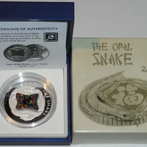 Fiji 10 Dollars 1 Oz Silbermünze Opal Snake 2013 Polierte Platte Mega-Angebot