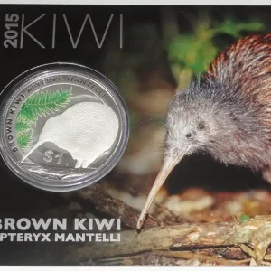 Geld-Zurück-Garantie Neuseeland 1 Oz Silber Kiwi 2015 St Blister