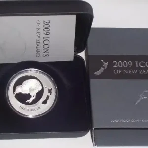 Neuseeland 1 Oz Silber Kiwi 2009 PP im Etui Handgefertigt