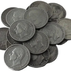 Ausverkauf Anlagepaket: Spanien 19 x 50 Cent Silbermünzen 47,5 gr 835/1000 Silber