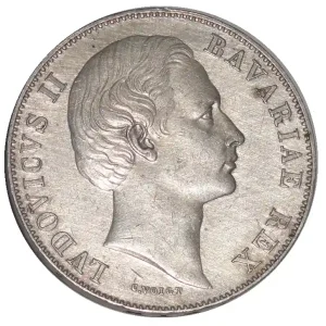 Direktkauf Bayern 1 Taler Silber Ludwig II C. Voigt Patrona Bavariae Madonnentaler