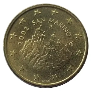 San Marino 50 Cent Kursmünze - Gedenkmünze 2002 Neue Ware