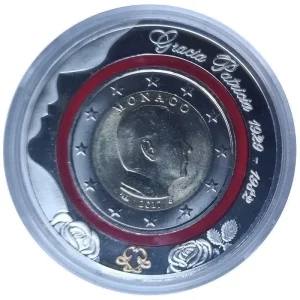 Wochenendangebot Monaco 2 Euro Fürst Albert II 2017 mit rotem Polymer - Ring