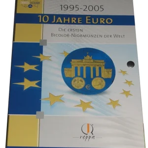 Sammelalbum + 2 x Bicolor Niobmünzen Vatikan und Deutschland Top-Preis