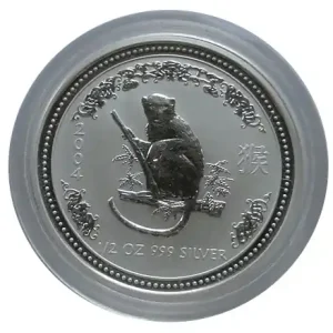 Preis Gesenkt Australien 1/2 Oz Silber Lunar Serie I Affe 2004