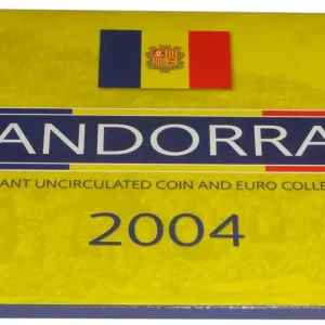 Andorra Euro - Centime Kursmünzensatz 2004 im Folder Premium