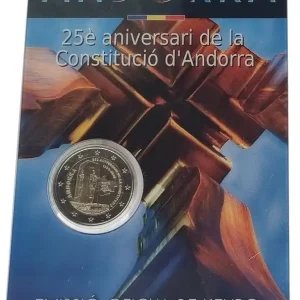 Markenprodukt Andorra 2 Euro Gedenkmünze - 25 Jahre Verfassung 2018 in Coincard