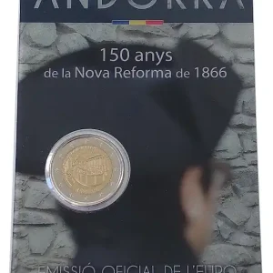 Andorra 2 Euro Gedenkmünze 2016 - 150 Jahre Neue Reform von 1866 in Coincard Must-Have