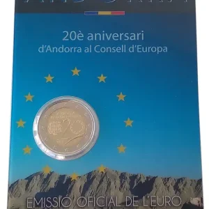 Andorra 2 Euro Gedenkmünze - 20. Jahrestag Beitritt zum Europarat 2014 in Coincard Jetzt Kaufen