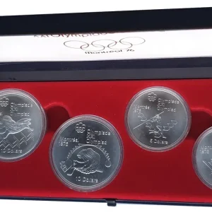 Kanada 4 Silbermünzen 1975 Olympiade Montreal 1976 Mega-Angebot
