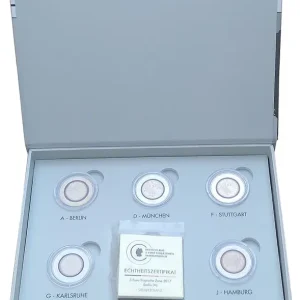 Günstig BRD: 5 x 5 Euro Tropische Zone ADFGJ 2017 Stempelglanz in LED - Kassette