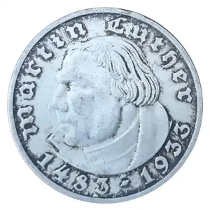 Deutsches Reich 2 Reichsmark Silber Martin Luther 1933 D Direktkauf
