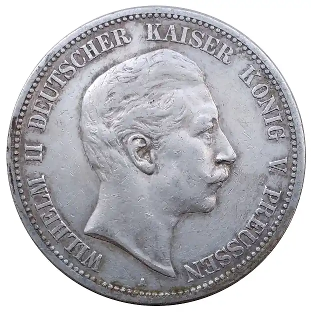 Deutsches Kaiserreich 5 Mark Silber Kaiser Wilhelm II 1898 A Schnäppchen