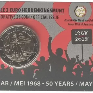 Belgien 2 Euro Gedenkmünze 2018 - 50. Jahrestag der Studentenrevolte vom Mai 1968 in Coincard Rabatt