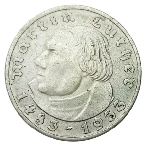 Deutsches Reich 2 Reichsmark Silber Martin Luther 1933 A Rabatt