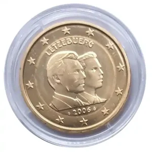 Jetzt Bestellen 2 Euro Luxemburg 2006 Guillaume Bankfrisch vergoldet in Münzkapsel