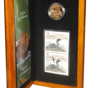Nur Für Kurze Zeit Kanada Loon Dollar Münzen Briefmarken Set Wildgans 2004