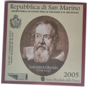 San Marino 2 Euro Gedenkmünze Galileo Galilei 2005 im Blister Sonderaktion