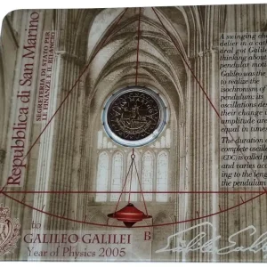 San Marino 2 Euro Gedenkmünze Galileo Galilei 2005 im Blister ohne Folder Heute Kaufen