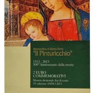San Marino 2 Euro Gedenkmünze 500. Todestag Pinturicchio 2013 im Blister Neue Ware