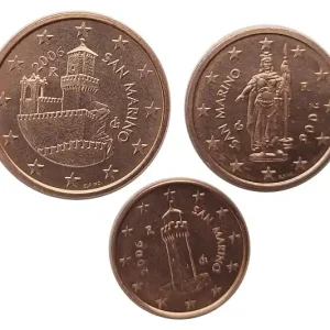 Meistverkauft San Marino 5 Cent 2 Cent und 1 Cent 2006 Bankfrisch