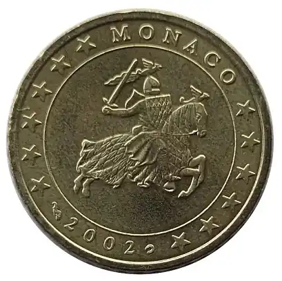 Monaco 10 Cent Kursmünze - Gedenkmünze 2002 Kostenloser Rückversand