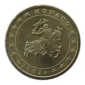 Gratis Versand Monaco 50 Cent Kursmünze - Gedenkmünze 2002