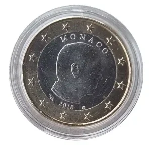 Monaco 1 Euro Fürst Albert II. 2018 Bankfrisch in Münzkapsel Beliebt