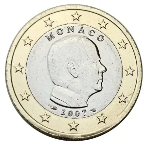 Limited Edition Monaco 1 Euro Fürst Albert II. 2007 Bankfrisch