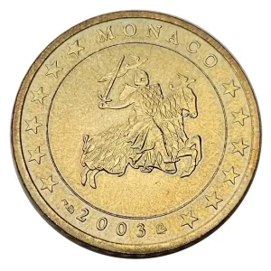 Monaco 50 Cent Kursmünze - Gedenkmünze 2003 Heißes Angebot