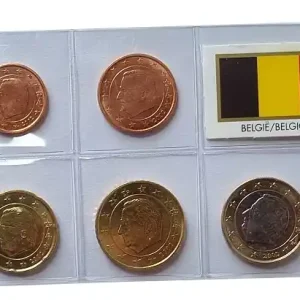 Belgien 3,88 Euro Kursmünzensatz 2002 lose Bankfrisch Neu Im Sortiment